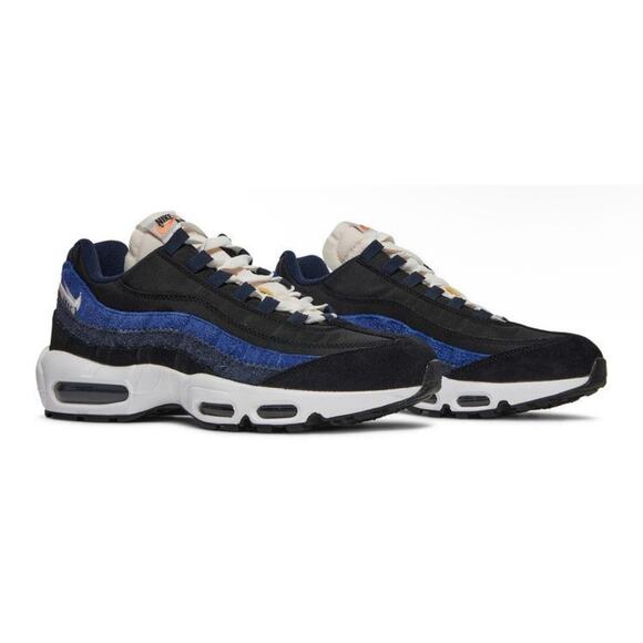 Size 8.5 Mens Nike Max 95 SE Blue Black Sneakers DH2718 001 - Picture 1 of 5
